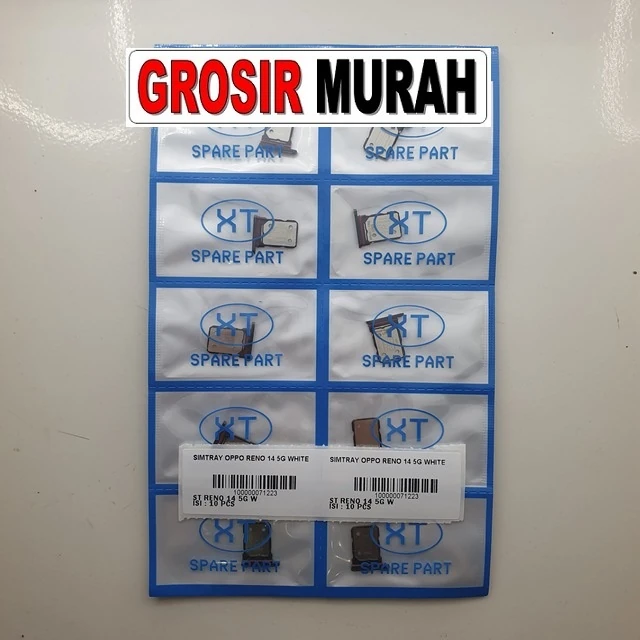 Simtray Oppo Reno 14 5g White ready stock harga grosir sparepart HP Libra Jaya