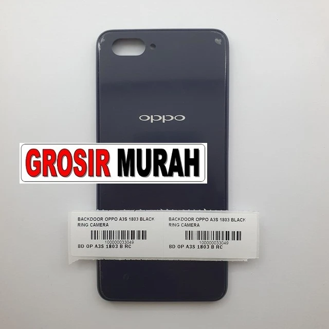 Backdoor Oppo A3s 1803 Black Ring Camera ready stock harga grosir sparepart HP Libra Jaya
