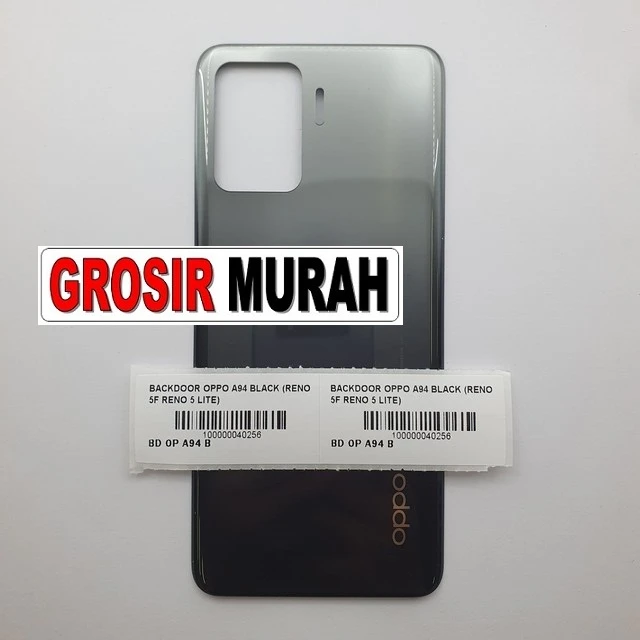 Backdoor Oppo A94 Black (reno 5f Reno 5 Lite) ready stock harga grosir sparepart HP Libra Jaya