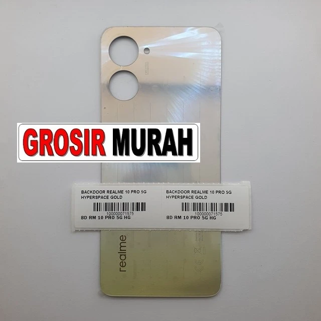 Backdoor Realme 10 Pro 5g Hyperspace Gold ready stock harga grosir sparepart HP Libra Jaya