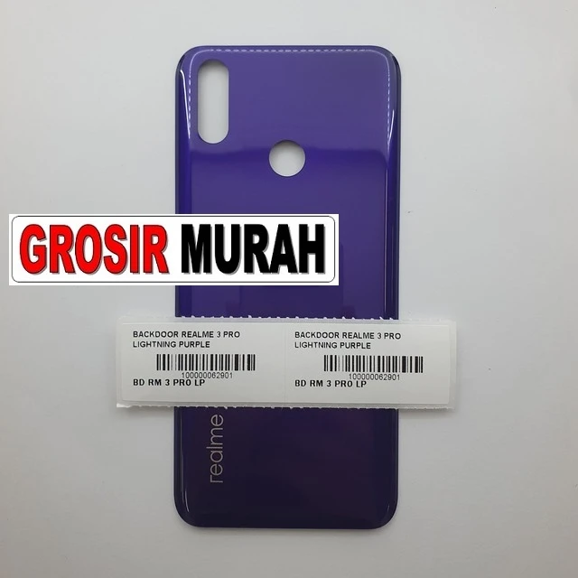 Backdoor Realme 3 Pro Lightning Purple ready stock harga grosir sparepart HP Libra Jaya