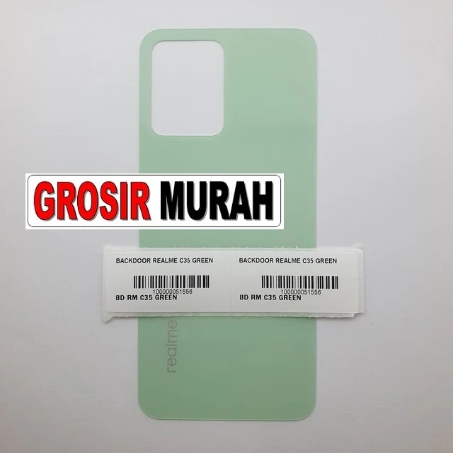 Backdoor Realme C35 Green ready stock harga grosir sparepart HP Libra Jaya