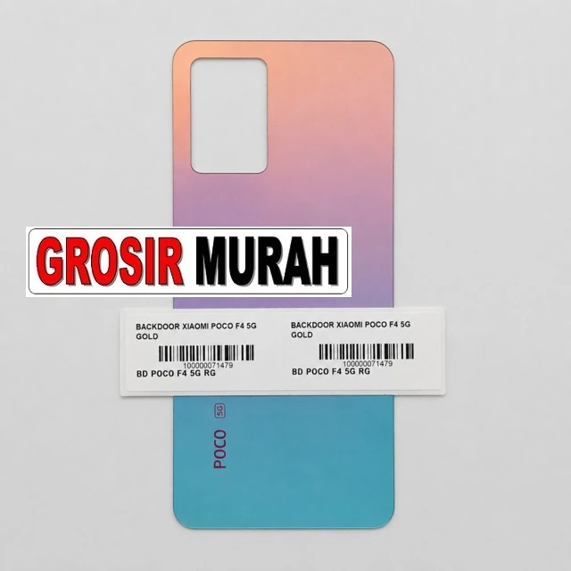 Backdoor Xiaomi Poco F4 5g Gold ready stock harga grosir sparepart HP Libra Jaya