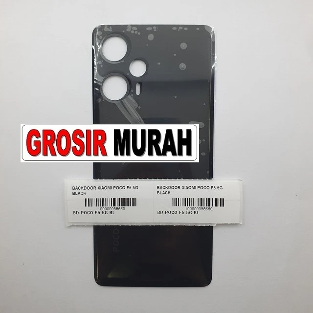 Backdoor Xiaomi Poco F5 5g Black ready stock harga grosir sparepart HP Libra Jaya