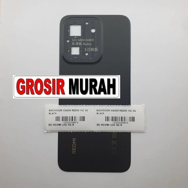 Backdoor Xiaomi Redmi 15c 4g Black ready stock harga grosir sparepart HP Libra Jaya