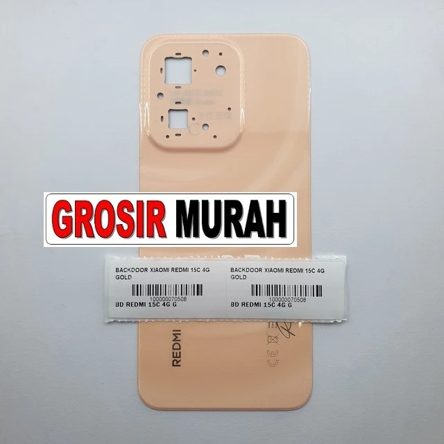 Backdoor Xiaomi Redmi 15c 4g Gold ready stock harga grosir sparepart HP Libra Jaya