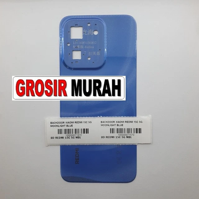 Backdoor Xiaomi Redmi 15c 5g Moonlight Blue ready stock harga grosir sparepart HP Libra Jaya