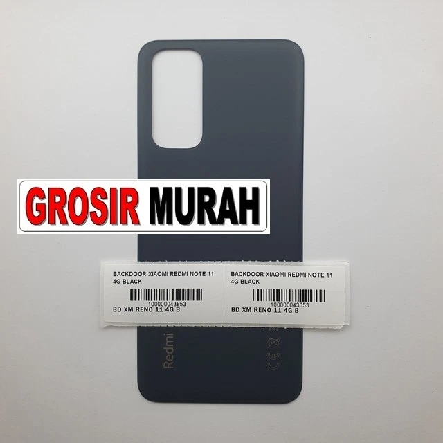 Backdoor Xiaomi Redmi Note 11 4g Black ready stock harga grosir sparepart HP Libra Jaya