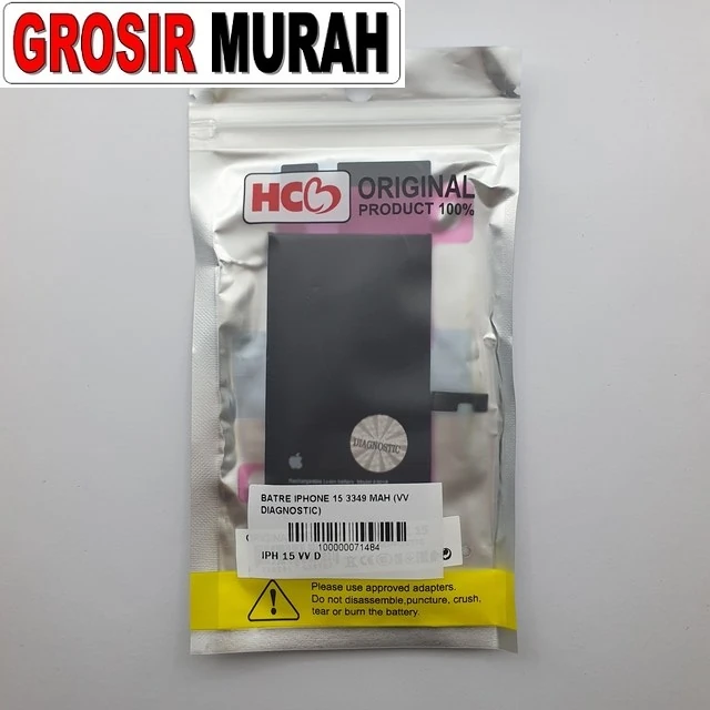 Batre Iphone 15 3349 Mah (vv Diagnostic) ready stock harga grosir sparepart HP Libra Jaya