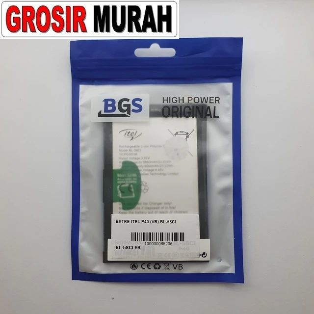 Batre Itel P40 (vb) Bl-58ci ready stock harga grosir sparepart HP Libra Jaya