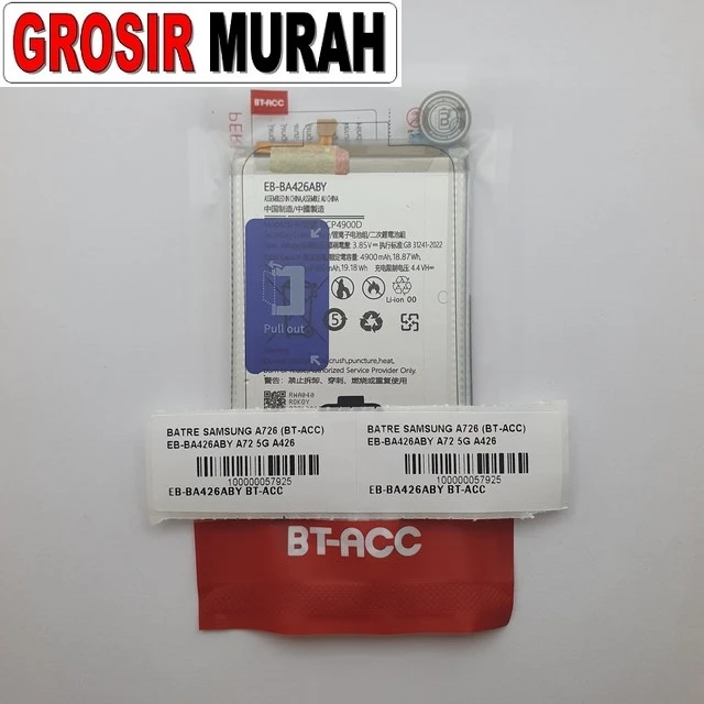 Batre Samsung A726 (bt-acc) Eb-ba426aby A72 5g A426 ready stock harga grosir sparepart HP Libra Jaya