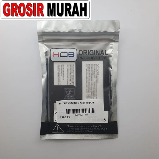Batre Vivo Iqoo 13 (vv) Ba83 ready stock harga grosir sparepart HP Libra Jaya
