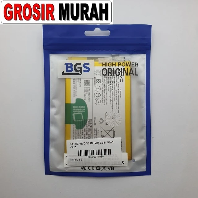 Batre Vivo Y21d (vb) Bb21 Vivo Y11d ready stock harga grosir sparepart HP Libra Jaya