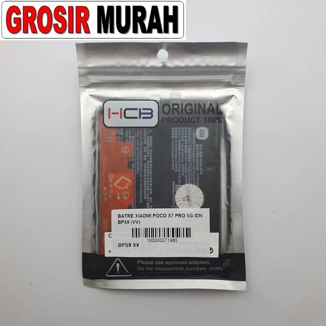 Batre Xiaomi Poco X7 Pro 5g Idn Bp59 (vv) ready stock harga grosir sparepart HP Libra Jaya