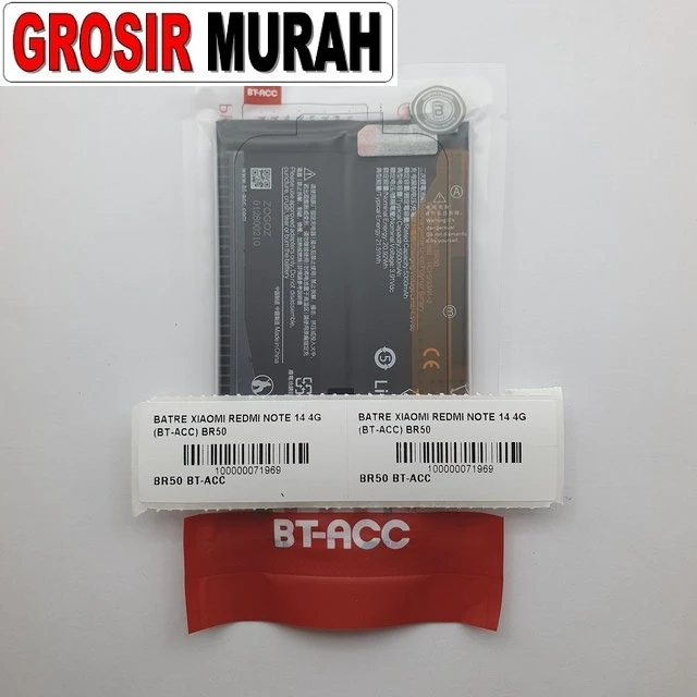 Batre Xiaomi Redmi Note 14 4g (bt-acc) Br50 ready stock harga grosir sparepart HP Libra Jaya