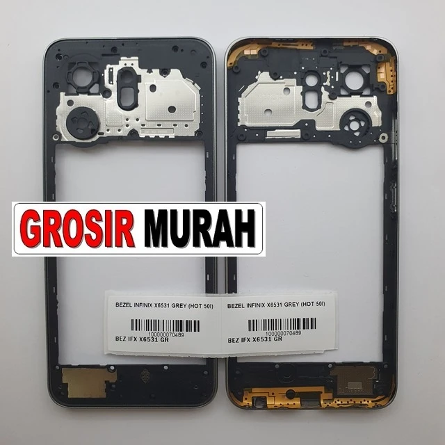 Bezel Infinix X6531 Grey (hot 50i) ready stock harga grosir sparepart HP Libra Jaya