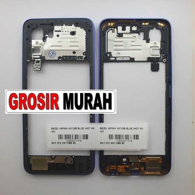 Bezel Infinix X6728b Blue (hot 60i 4g) ready stock harga grosir sparepart HP Libra Jaya