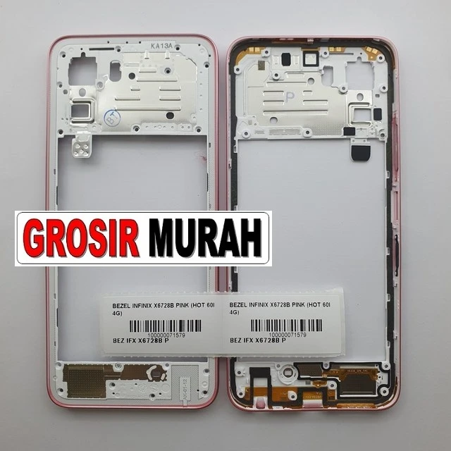 Bezel Infinix X6728b Pink (hot 60i 4g) ready stock harga grosir sparepart HP Libra Jaya