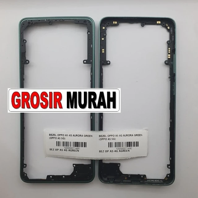 Bezel Oppo A5 4g Aurora Green (oppo A5 5g) ready stock harga grosir sparepart HP Libra Jaya