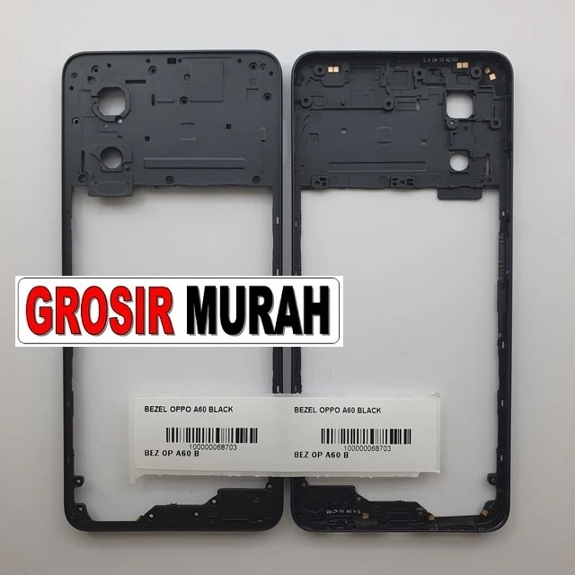 Bezel Oppo A60 Black ready stock harga grosir sparepart HP Libra Jaya