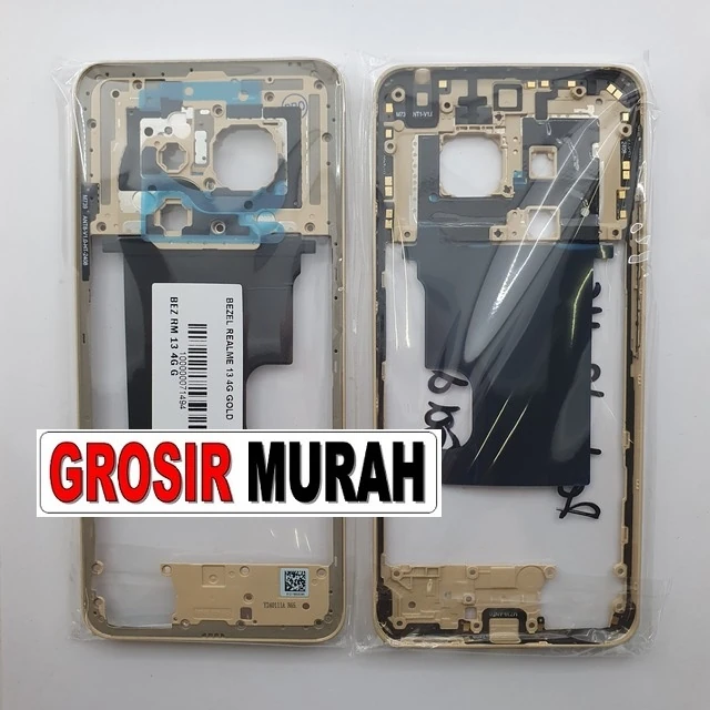 Bezel Realme 13 4g Gold ready stock harga grosir sparepart HP Libra Jaya