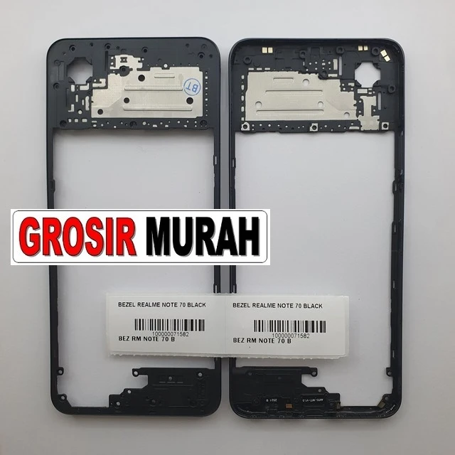 Bezel Realme Note 70 Black ready stock harga grosir sparepart HP Libra Jaya