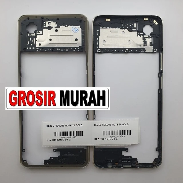 Bezel Realme Note 70 Gold ready stock harga grosir sparepart HP Libra Jaya