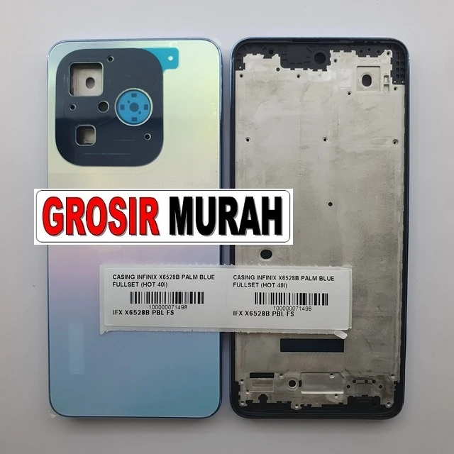 Casing Infinix X6528b Palm Blue Fullset (hot 40i) ready stock harga grosir sparepart HP Libra Jaya