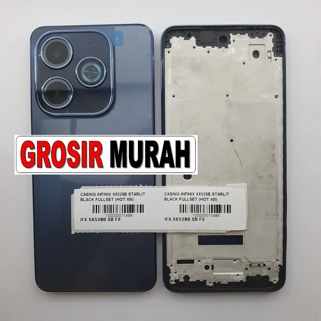 Casing Infinix X6528b Starlit Black Fullset (hot 40i) ready stock harga grosir sparepart HP Libra Jaya