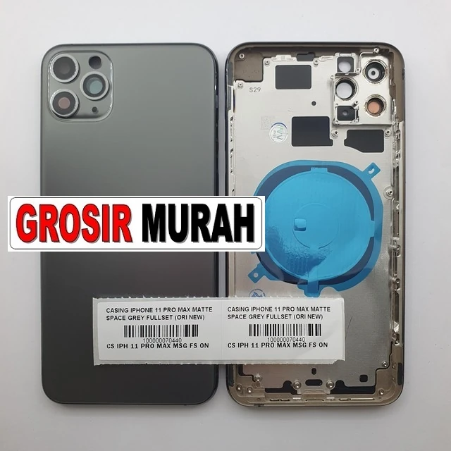 Casing Iphone 11 Pro Max Matte Space Grey Fullset (ori New) ready stock harga grosir sparepart HP Libra Jaya