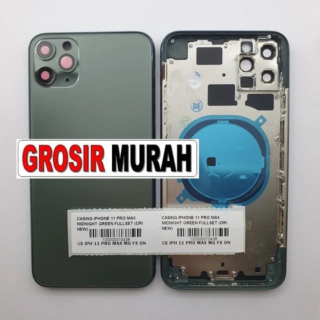 Casing Iphone 11 Pro Max Midnight Green Fullset (ori New) ready stock harga grosir sparepart HP Libra Jaya
