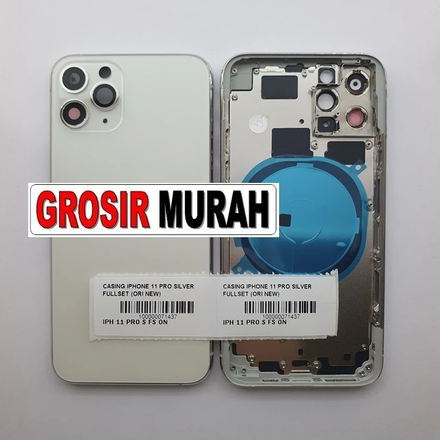 Casing Iphone 11 Pro Silver Fullset (ori New) ready stock harga grosir sparepart HP Libra Jaya
