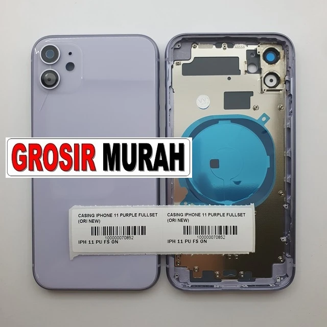 Casing Iphone 11 Purple Fullset (ori New) ready stock harga grosir sparepart HP Libra Jaya