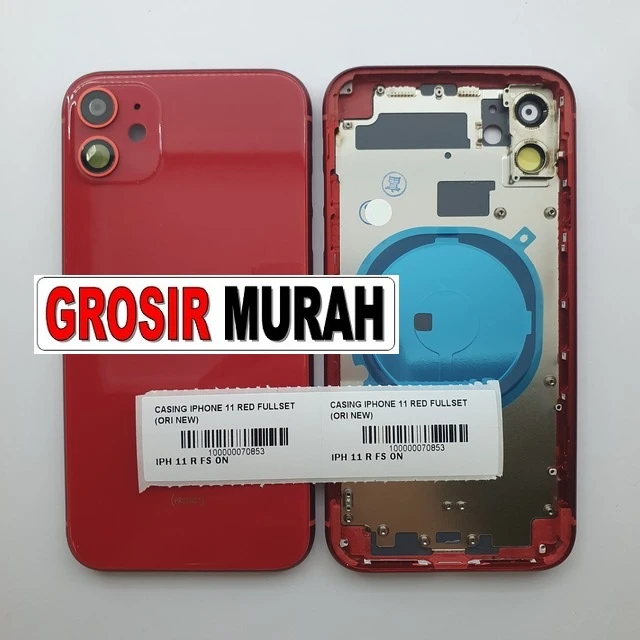 Casing Iphone 11 Red Fullset (ori New) ready stock harga grosir sparepart HP Libra Jaya