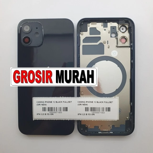 Casing Iphone 12 Black Fullset (ori New) ready stock harga grosir sparepart HP Libra Jaya