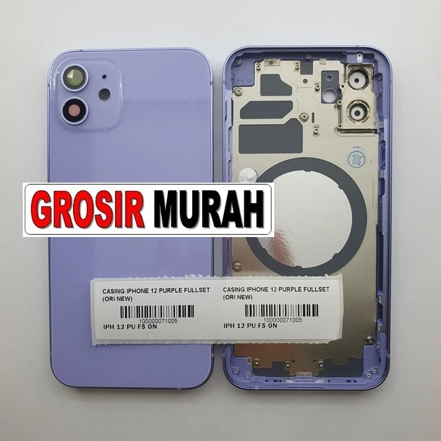Casing Iphone 12 Purple Fullset (ori New) ready stock harga grosir sparepart HP Libra Jaya