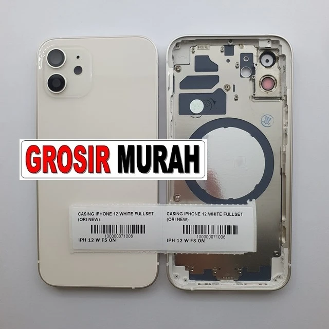 Casing Iphone 12 White Fullset (ori New) ready stock harga grosir sparepart HP Libra Jaya