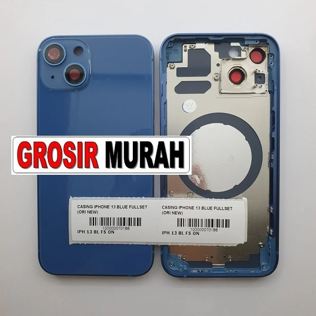 Casing Iphone 13 Blue Fullset (ori New) ready stock harga grosir sparepart HP Libra Jaya