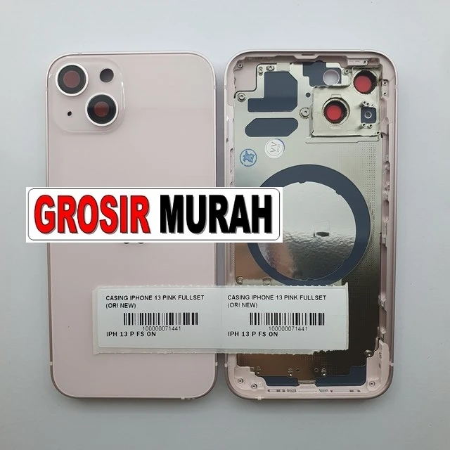 Casing Iphone 13 Pink Fullset (ori New) ready stock harga grosir sparepart HP Libra Jaya