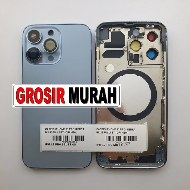 Casing Iphone 13 Pro Sierra Blue Fullset (ori New) ready stock harga grosir sparepart HP Libra Jaya