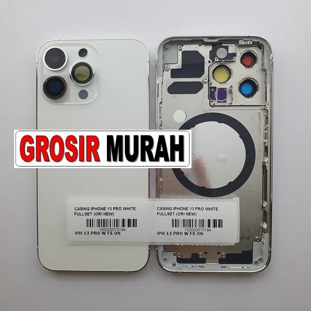 Casing Iphone 13 Pro White Fullset (ori New) ready stock harga grosir sparepart HP Libra Jaya