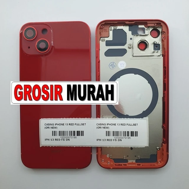 Casing Iphone 13 Red Fullset (ori New) ready stock harga grosir sparepart HP Libra Jaya