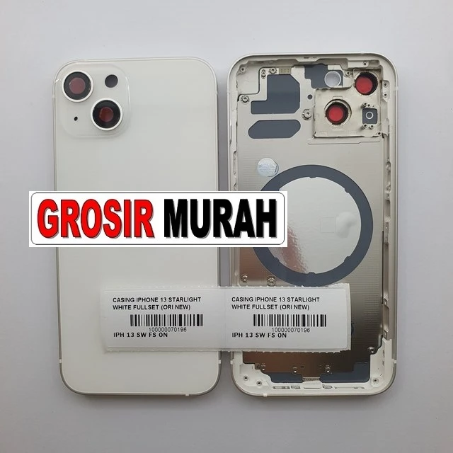 Casing Iphone 13 Starlight White Fullset (ori New) ready stock harga grosir sparepart HP Libra Jaya