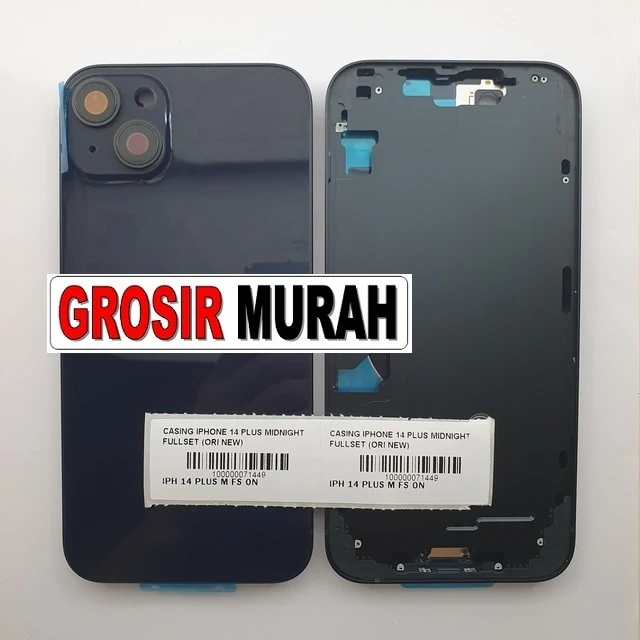 Casing Iphone 14 Plus Midnight Fullset (ori New) ready stock harga grosir sparepart HP Libra Jaya