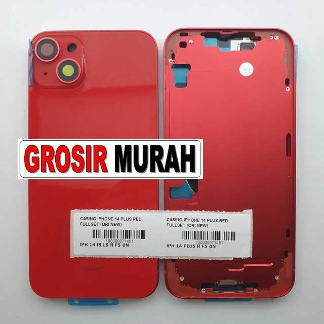 Casing Iphone 14 Plus Red Fullset (ori New) ready stock harga grosir sparepart HP Libra Jaya