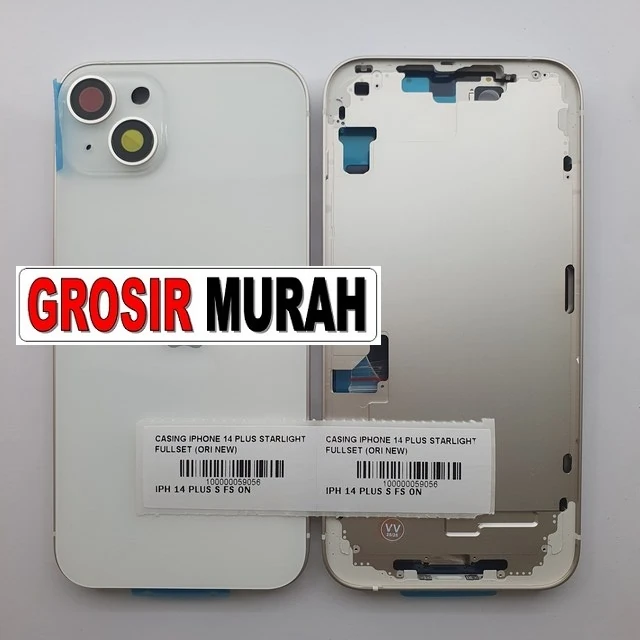 Casing Iphone 14 Plus Starlight Fullset (ori New) ready stock harga grosir sparepart HP Libra Jaya