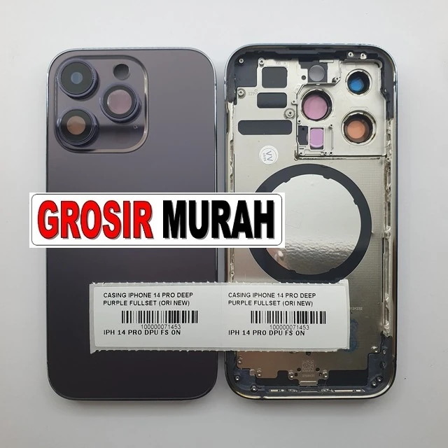 Casing Iphone 14 Pro Deep Purple Fullset (ori New) ready stock harga grosir sparepart HP Libra Jaya