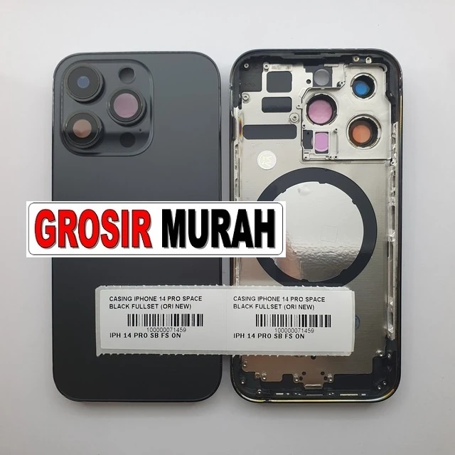 Casing Iphone 14 Pro Space Black Fullset (ori New) ready stock harga grosir sparepart HP Libra Jaya