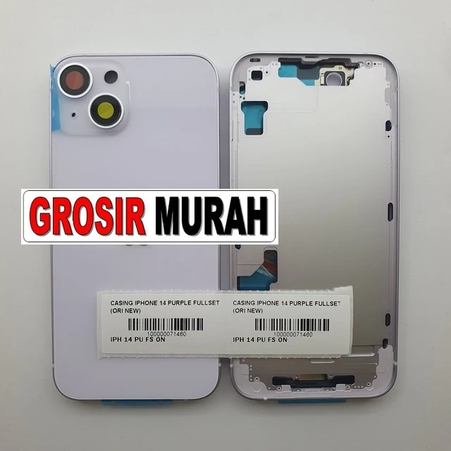 Casing Iphone 14 Purple Fullset (ori New) ready stock harga grosir sparepart HP Libra Jaya