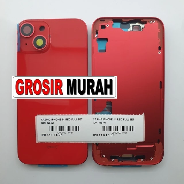 Casing Iphone 14 Red Fullset (ori New) ready stock harga grosir sparepart HP Libra Jaya